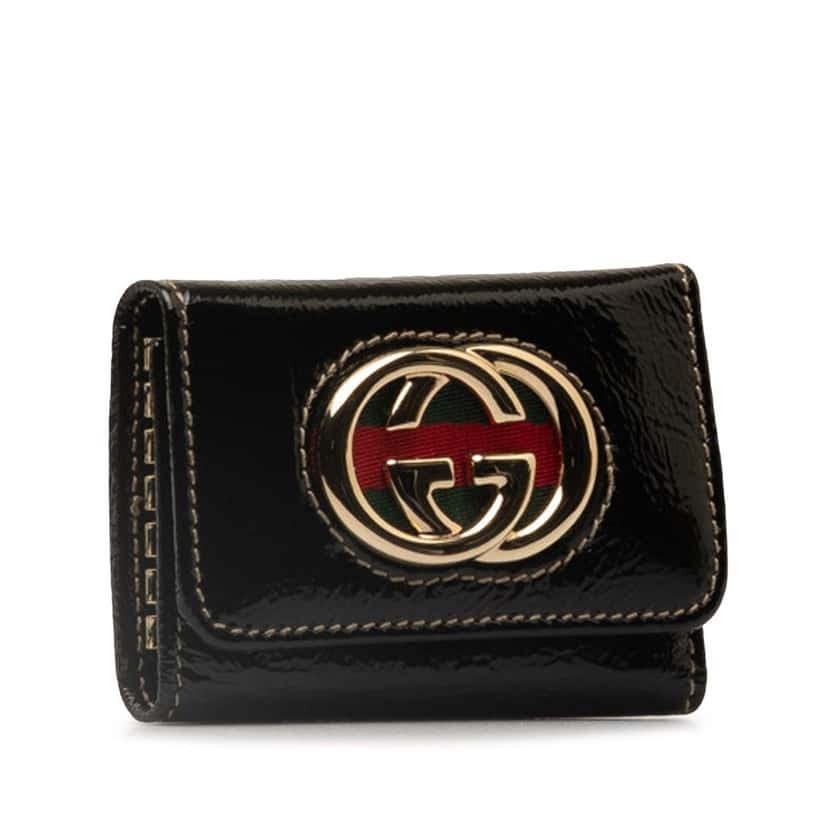 Gucci Britt Leather Key Holder Black Leather Good condition - Back View