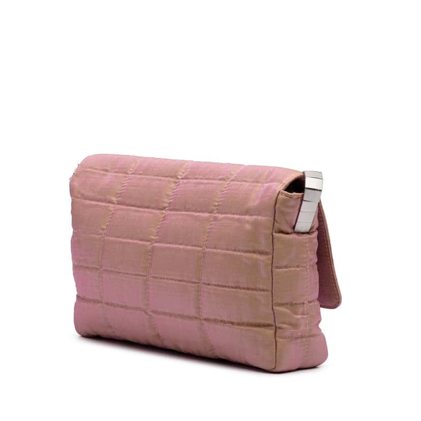 Chanel Quilted Iridescent Nylon Mademoiselle Flap Brown Very good condition - Back View