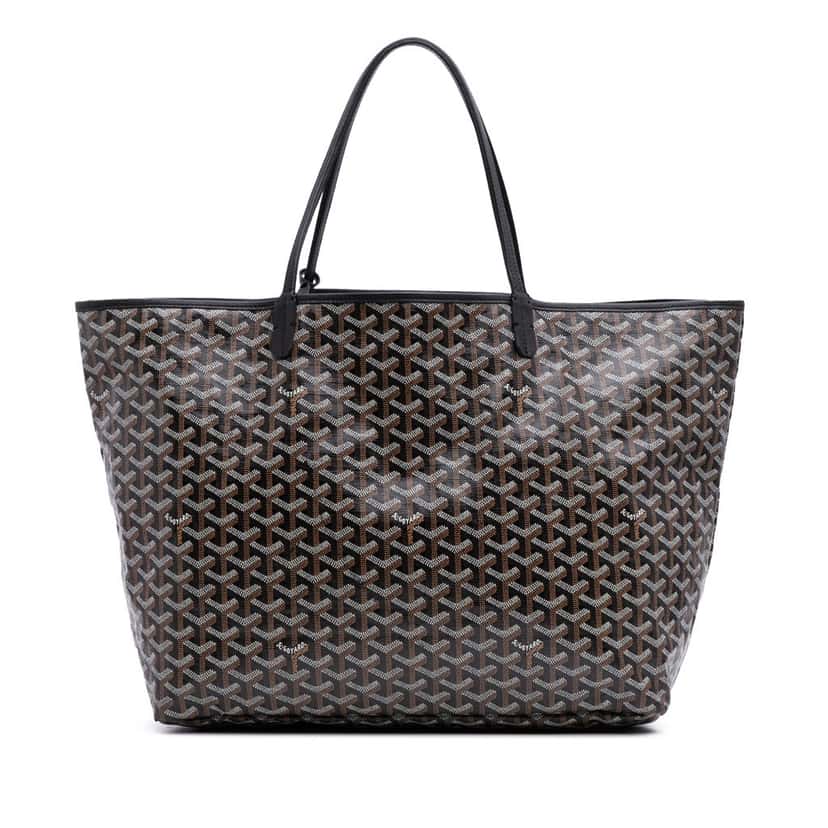 Goyard Goyardine Saint Louis GM Black Canvas Good condition - Front View