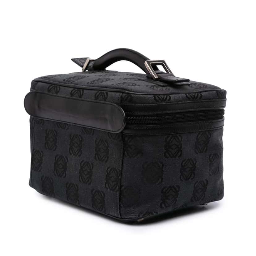 Loewe Anagram Canvas Vanity Case Black Canvas Good condition - Back View