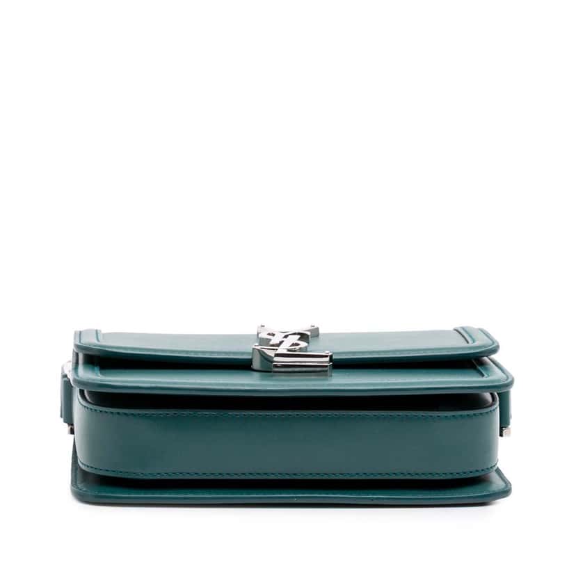 Saint Laurent Small Calfskin Solferino Satchel In Box Blue Leather Good condition - Inside View