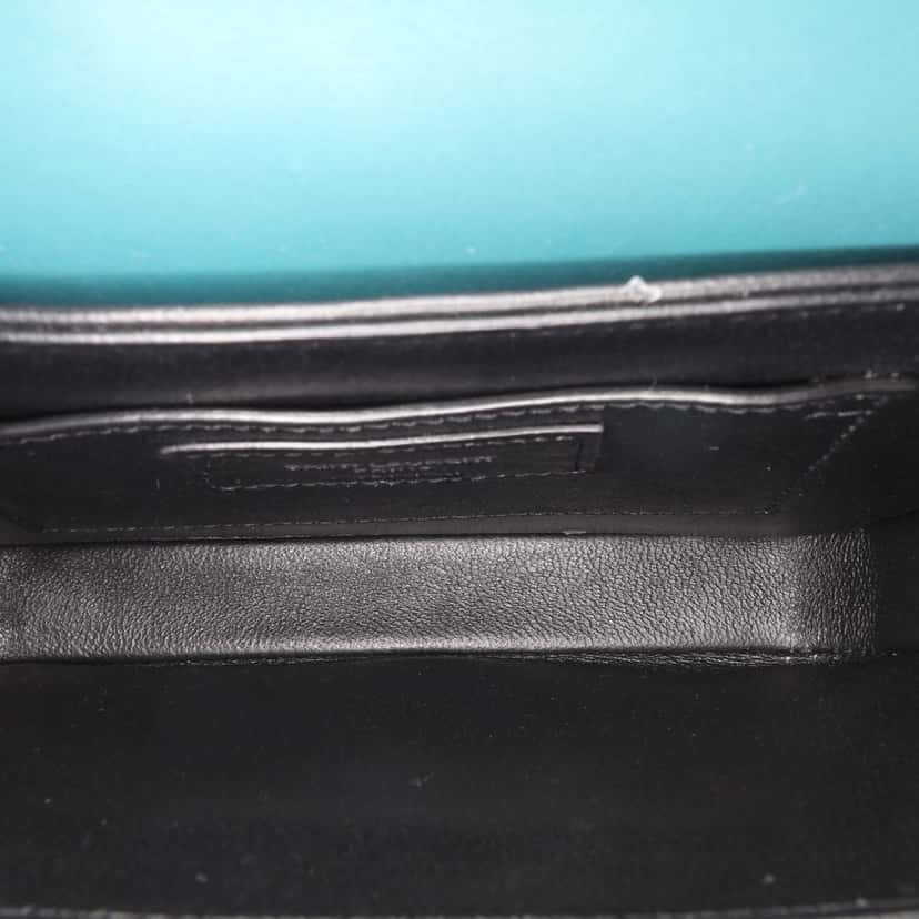 Saint Laurent Small Calfskin Solferino Satchel In Box Blue Leather Good condition - Model View