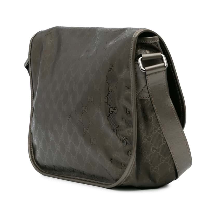 Gucci GG Imprime Crossbody Silver Canvas Good condition - Back View