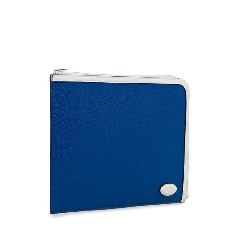 Mulberry X Richard Malone Zip Clutch Blue Leather Very good condition - Back View