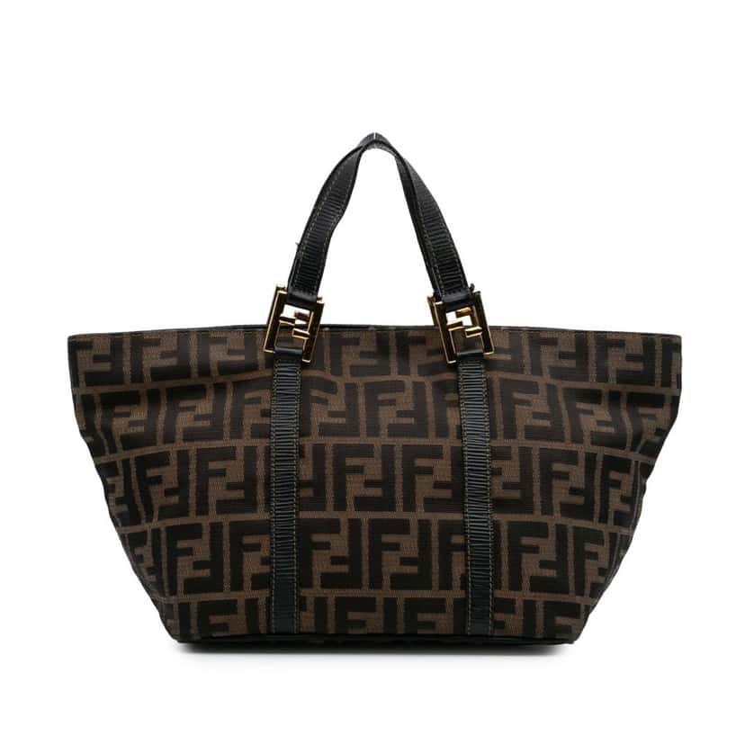 Fendi Zucca Canvas Tote Brown Canvas Fair condition - Front View