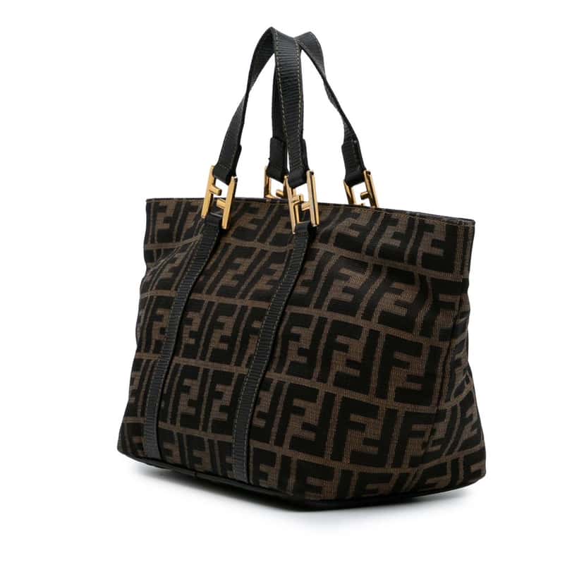 Fendi Zucca Canvas Tote Brown Canvas Fair condition - Back View