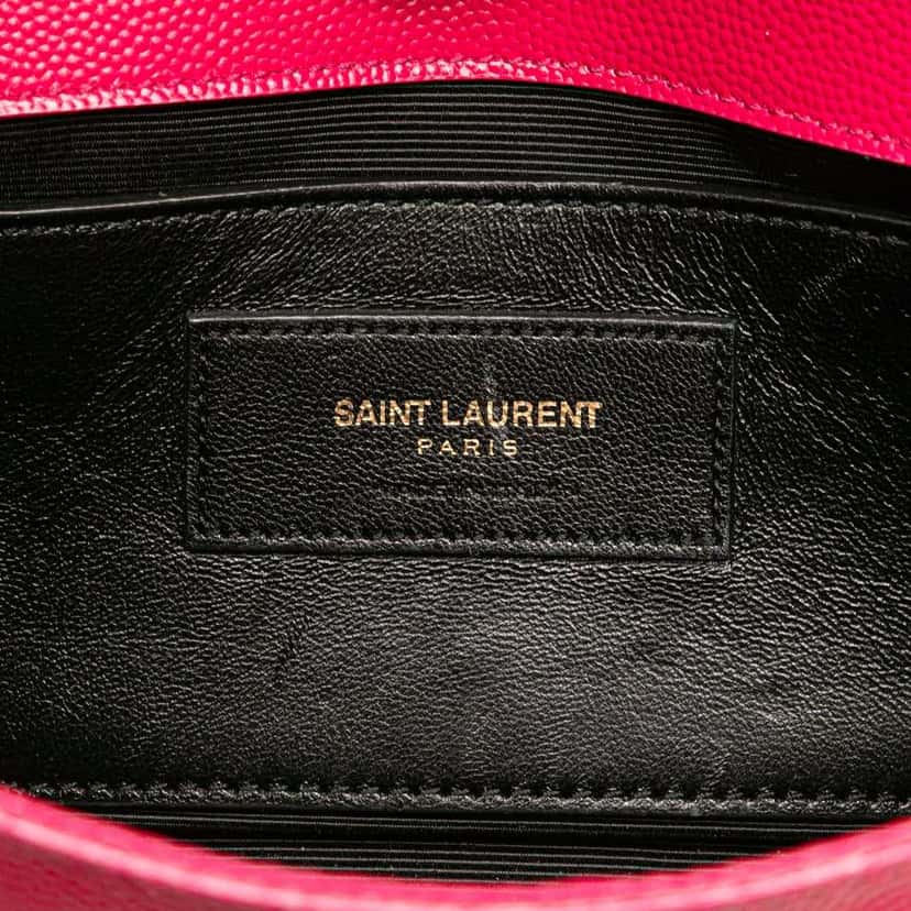 Saint Laurent Small Grain De Poudre Monogram Kate Crossbody Pink Leather Good condition - Box View