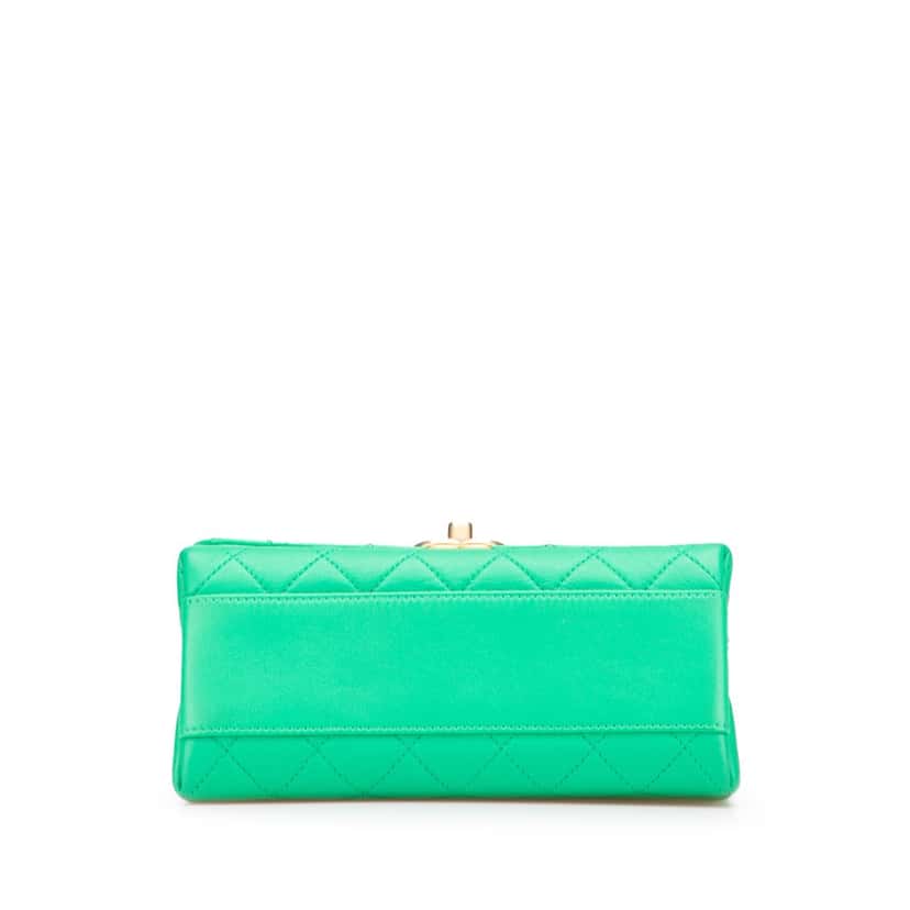 Chanel Small Quilted Lambskin La Parisienne Flap Green Leather Good condition - Inside View