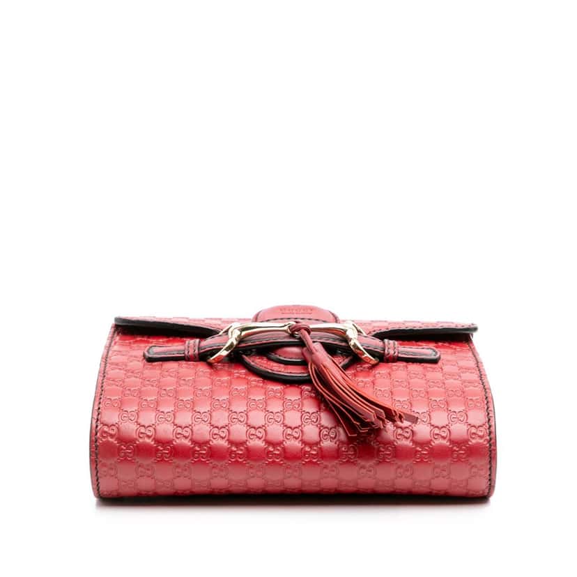 Gucci Mini Microguccissima Emily Crossbody Red Leather Good condition - Inside View