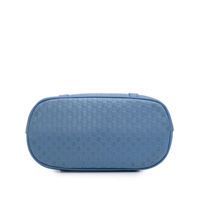 Gucci Mini Microguccissima Dome Satchel Blue Leather Good condition - Inside View