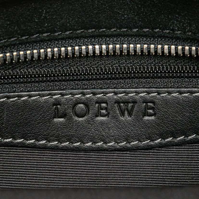 Loewe Suede Shoulder Bag Black Leather Good condition - Box View