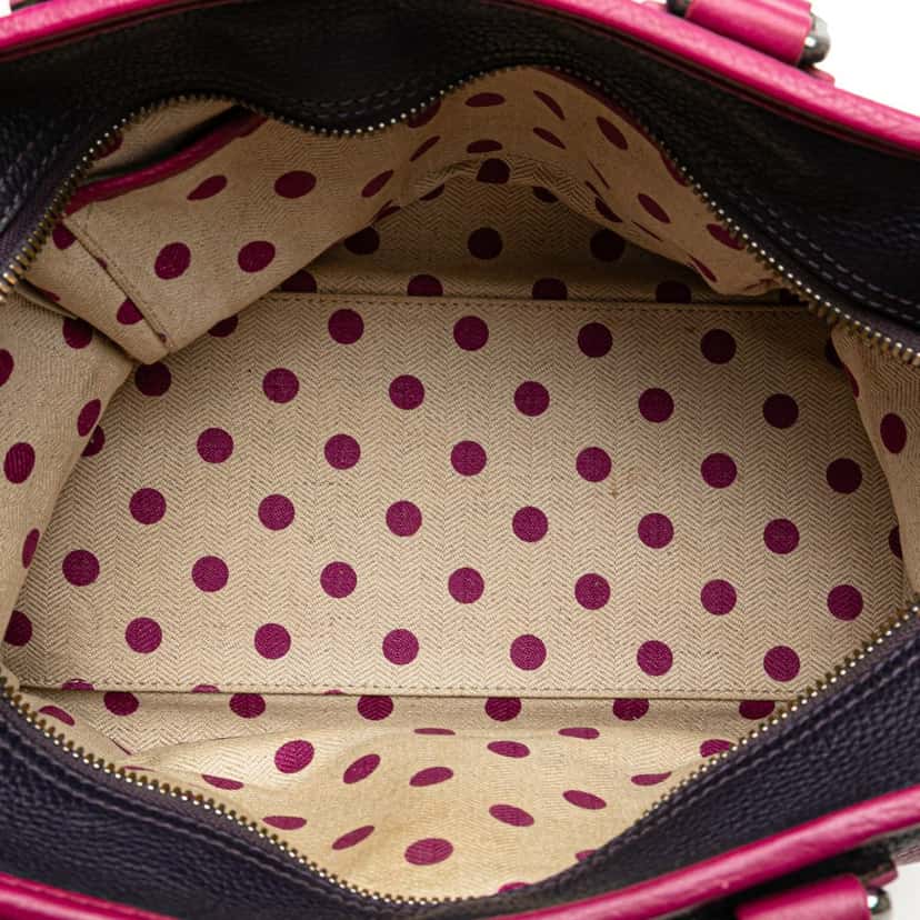 Loewe Grained Bicolor Calfskin Cruz Satchel Blue Leather Very good condition - Model View