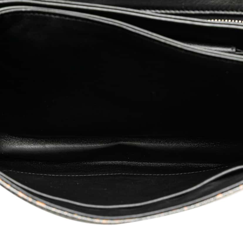 Prada Saffiano Tartan Print Top Handle Bag Brown Leather Good condition - Box View