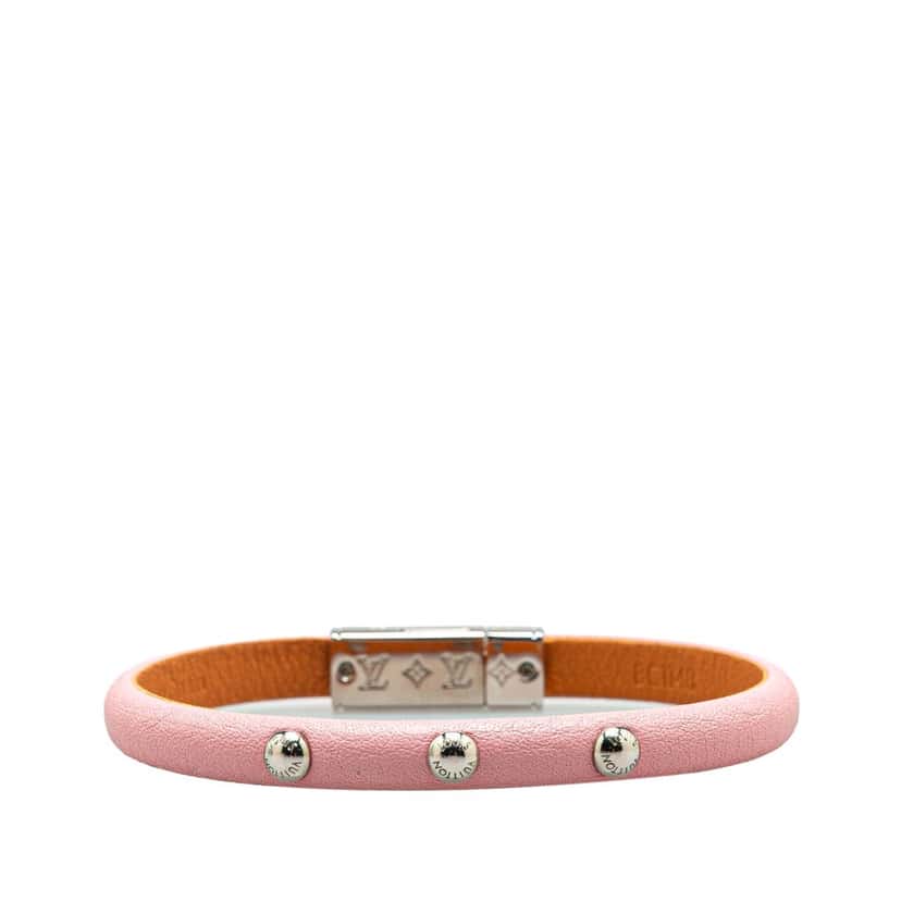 Louis Vuitton Leather LV Confidential Bracelet Pink Leather Good condition - Front View