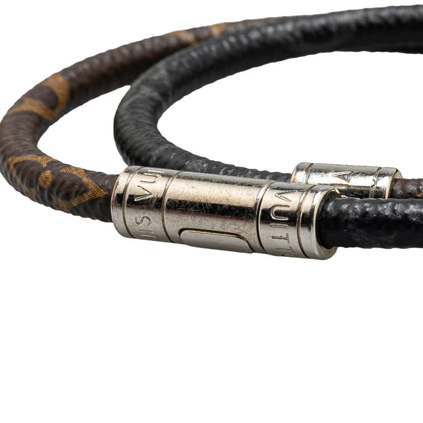 Louis Vuitton Monogram Keep It Double Bracelet Brown Canvas Good condition - Model View