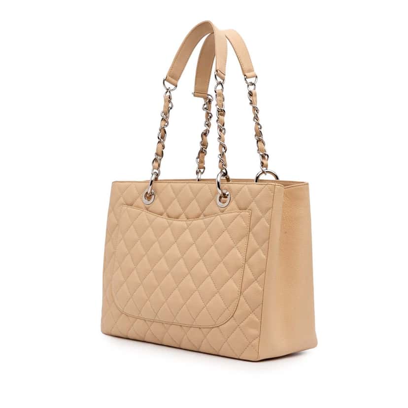 Chanel Caviar Grand Shopping Tote Brown Leather Good condition - Back View