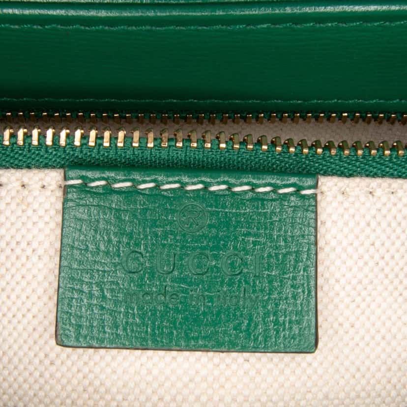 Gucci Small Leather Horsebit 1955 Shoulder Bag Green Canvas Good condition - Box View