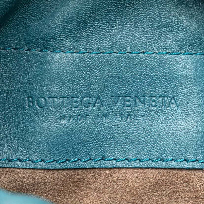Bottega Veneta Nappa Intrecciato Bucket Blue Leather Good condition - Box View