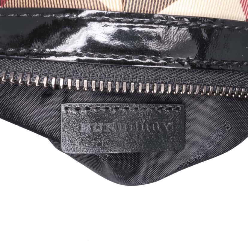 Burberry Supernova Check Coated Canvas Clutch Brown Canvas Good condition - Box View