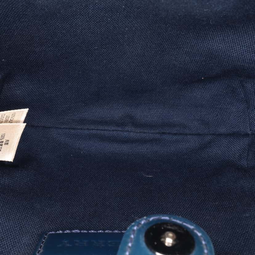 Burberry Supernova Check Coated Canvas Gradient Drawstring Crossbody Blue Canvas Fair condition - Model View