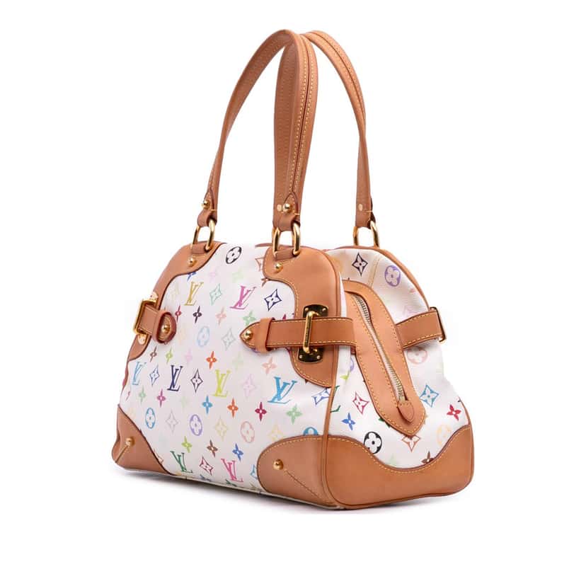 Louis Vuitton Monogram Multicolore Claudia White Canvas Good condition - Back View