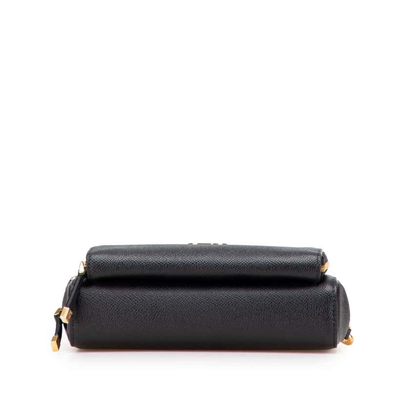 Dior Grained Calfskin Caro Double Pouch Black Leather Good condition - Inside View