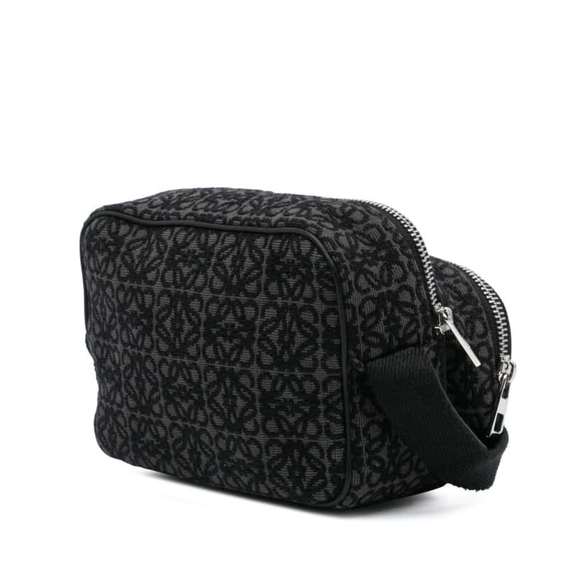 Loewe Mini Anagram Canvas Camera Bag Black Canvas Good condition - Back View