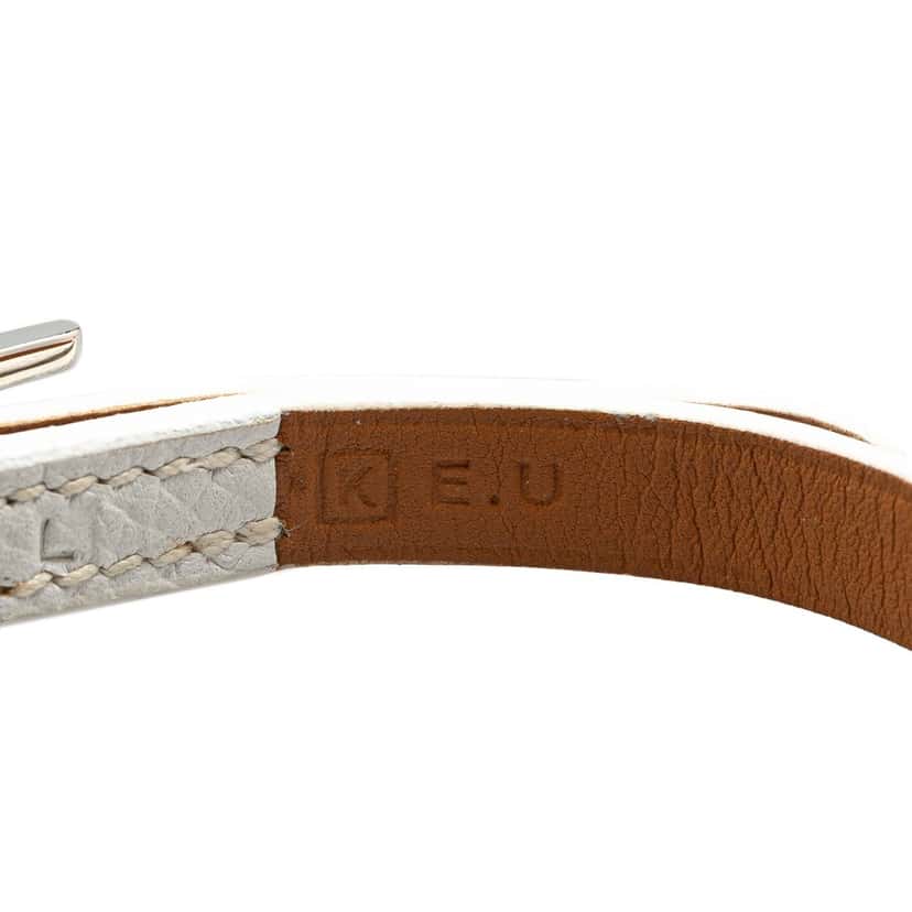 Hermès Epsom Behapi Single Tour Bracelet White Leather Good condition - Model View