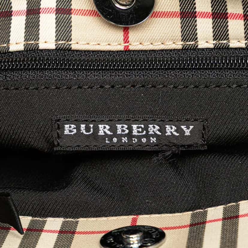 Burberry House Check Canvas Handbag Brown Canvas Good condition - Box View