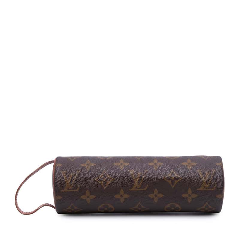 Louis Vuitton Monogram Trousse Ronde Pencil Case 20 Brown Canvas Good condition - Inside View