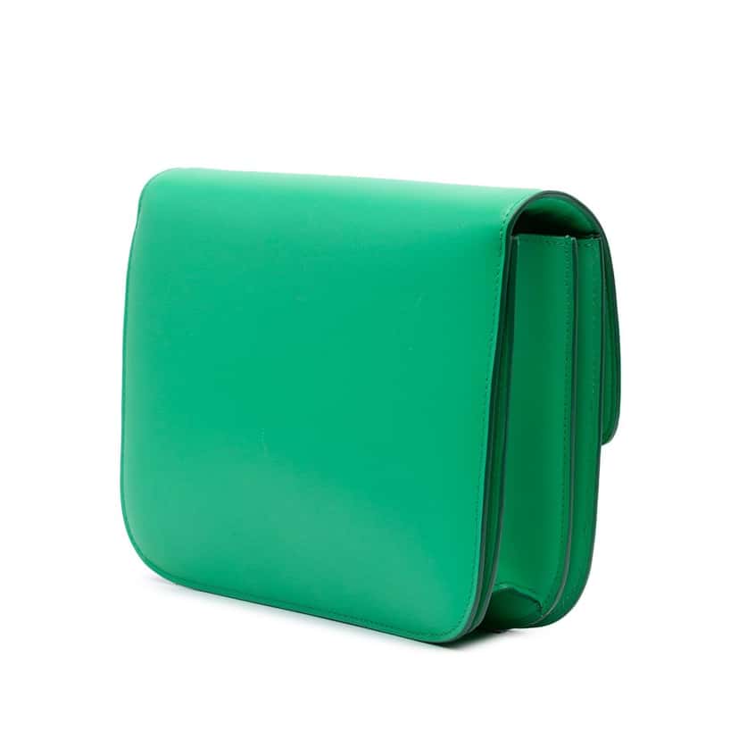 Celine Medium Calfskin Classic Box Green Leather Good condition - Back View