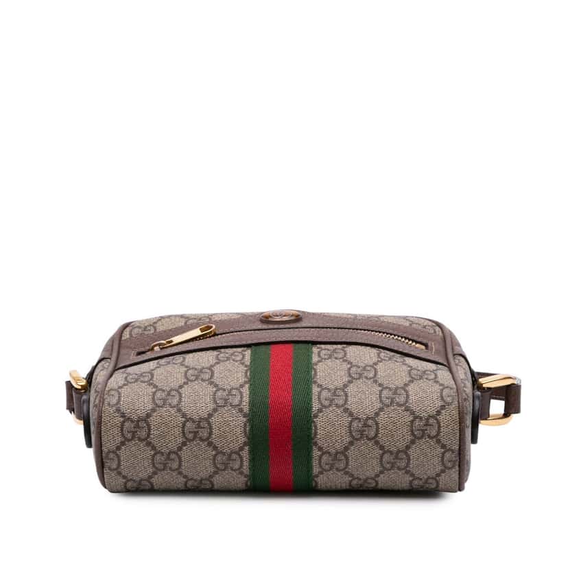 Gucci Mini GG Supreme Ophidia Crossbody Brown Canvas Good condition - Inside View