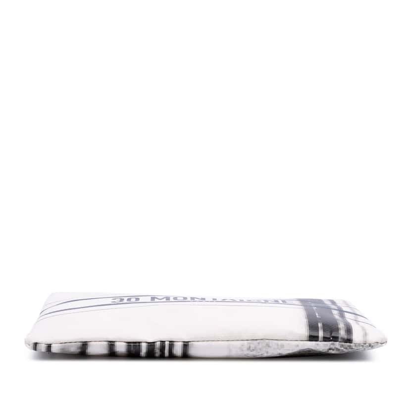 Dior Limited Edition Bilum Trompe Loeil Canvas 30 Montaigne Pochette White Canvas Very good condition - Inside View