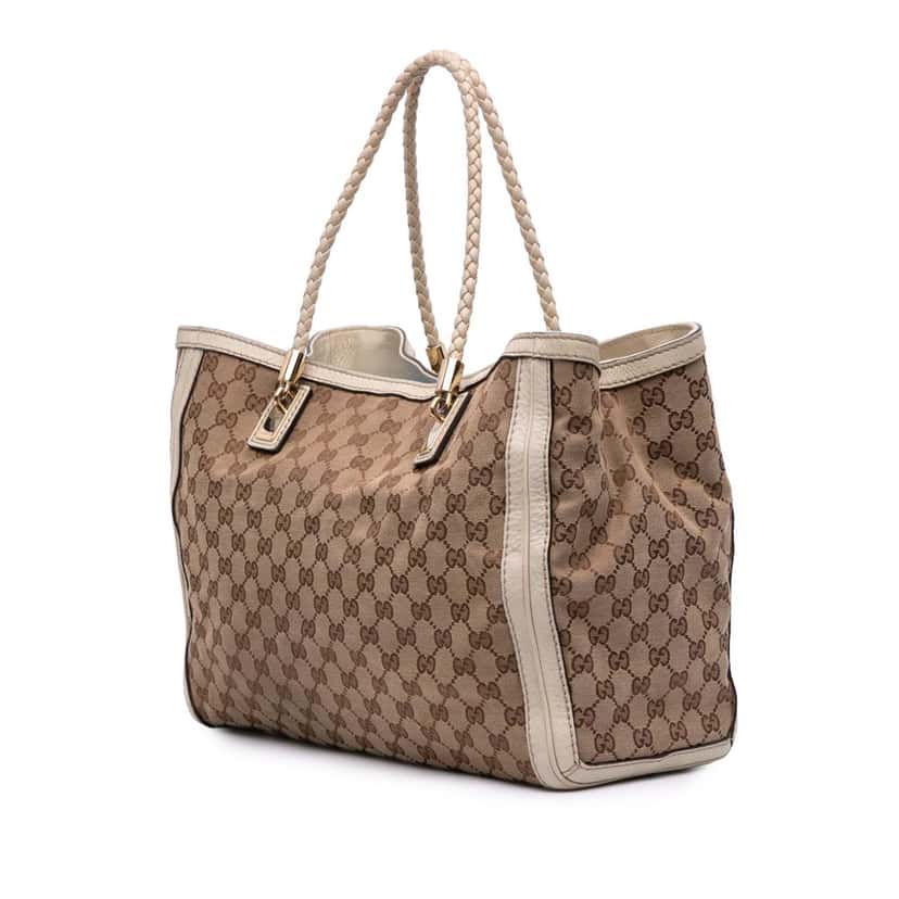 Gucci Medium GG Canvas Bella Tote Brown Canvas Good condition - Back View