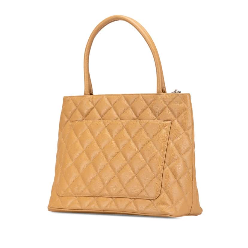 Chanel Caviar Medallion Tote Brown Leather Good condition - Back View