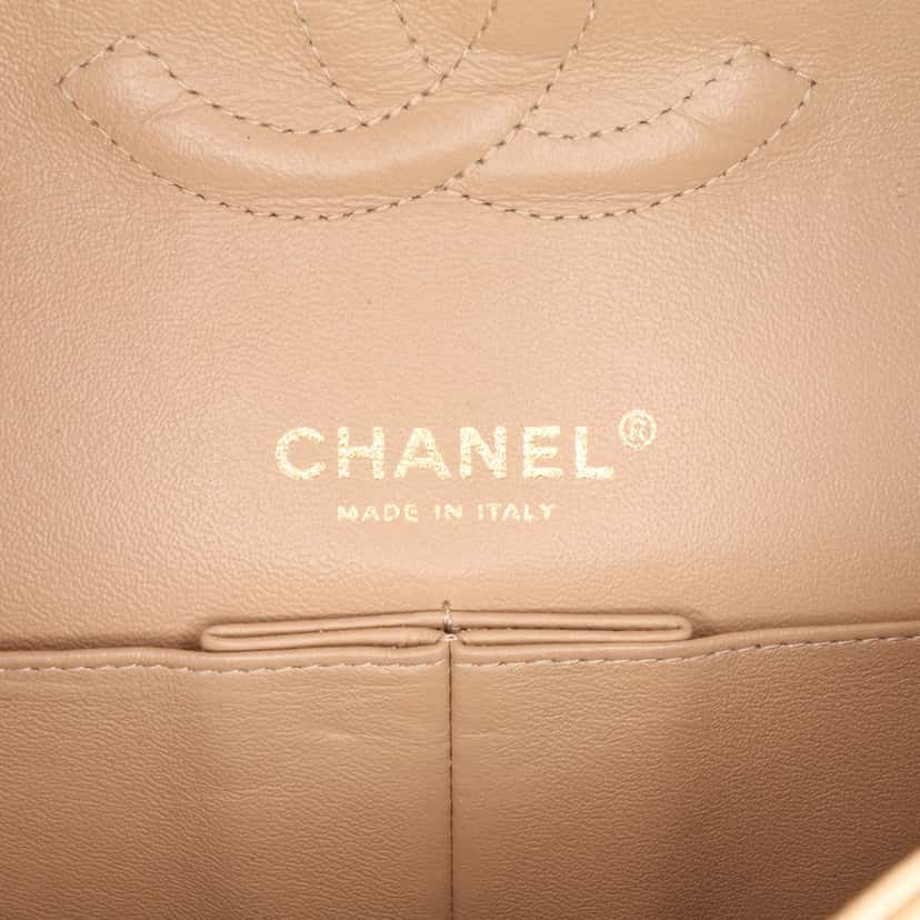 Chanel Medium Classic Jersey Coco Sailor Double Flap Red Wool Good condition - Box View