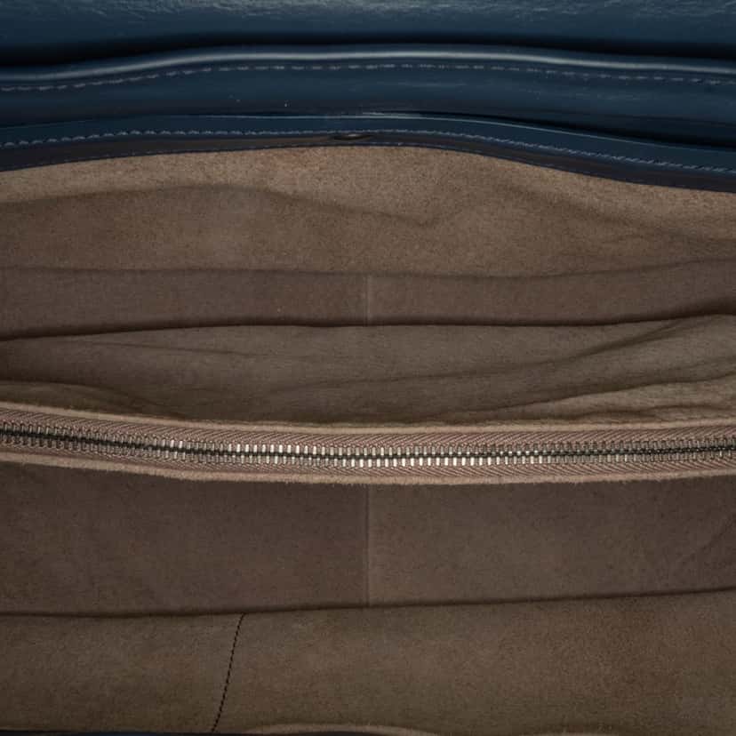 Bottega Veneta Intrecciato Satchel Blue Leather Fair condition - Model View