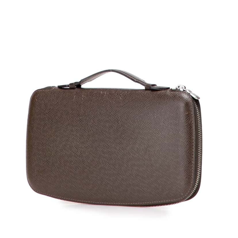 Louis Vuitton Taiga Atoll Organizer Brown Leather Good condition - Back View