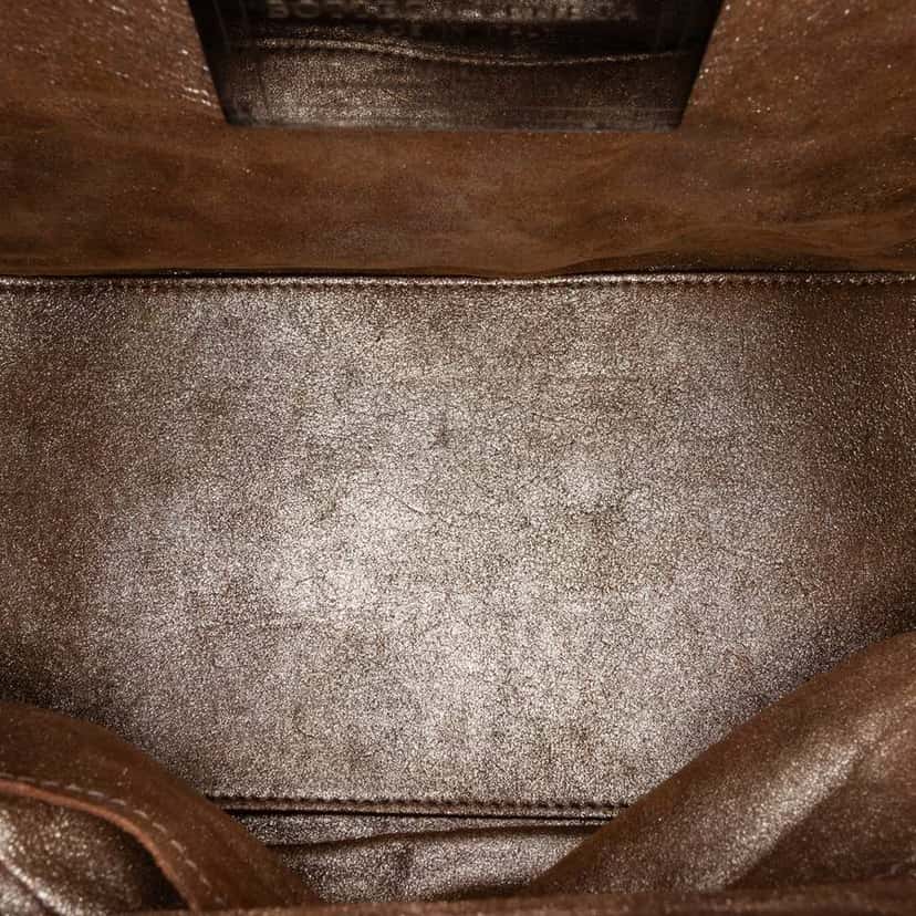 Bottega Veneta Limited Edition Intrecciato Frame Shoulder Bag Brown Leather Good condition - Model View