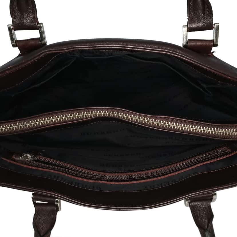 Burberry House Check Canvas Tote Brown Canvas Good condition - Model View