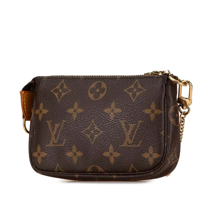 Louis Vuitton Monogram Mini Pochette Accessoires Brown Canvas Good condition - Back View
