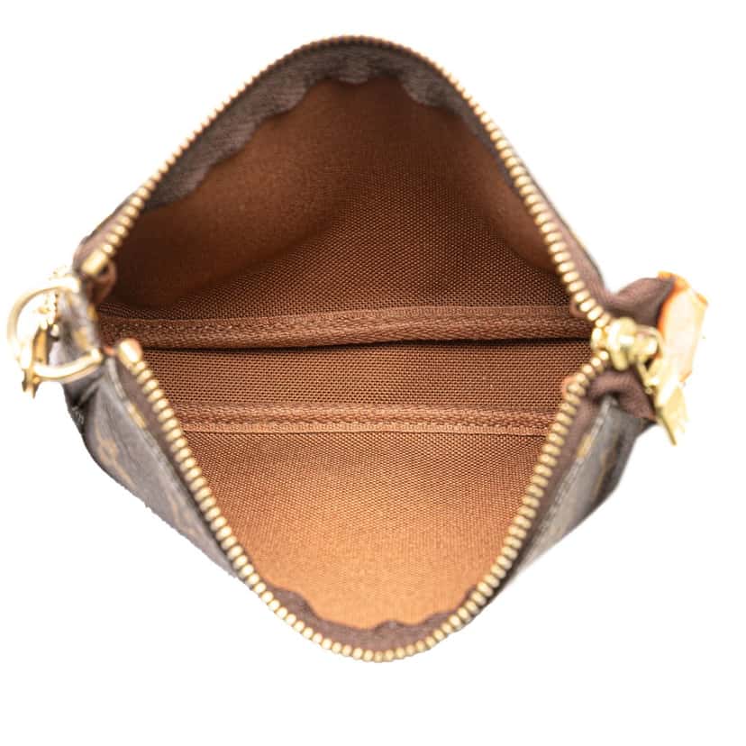 Louis Vuitton Monogram Mini Pochette Accessoires Brown Canvas Good condition - Model View