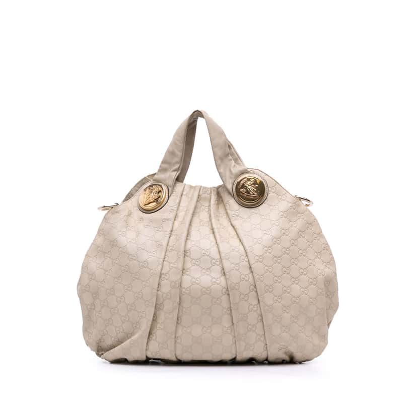 Gucci Guccissima Hysteria Satchel Brown Leather Good condition - Front View
