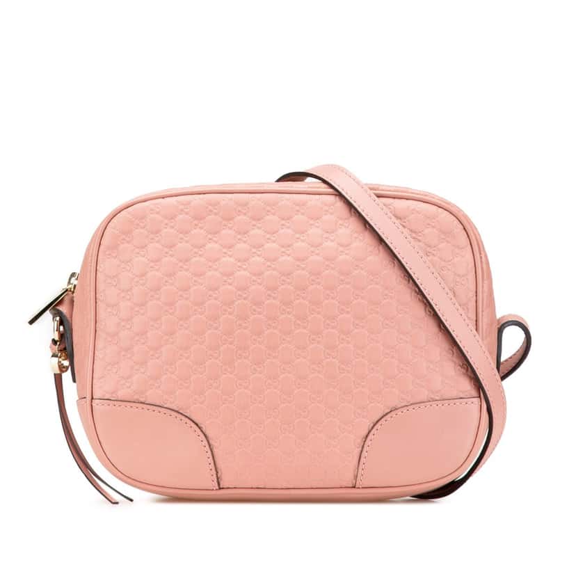 Gucci Microguccissima Bree Crossbody Pink Leather Good condition - Front View