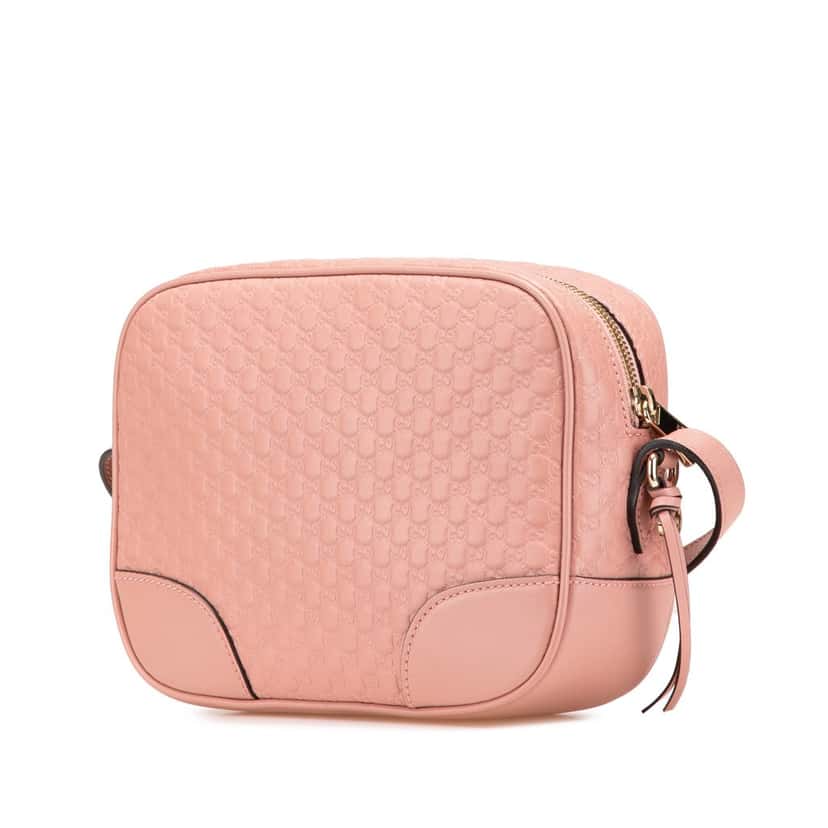 Gucci Microguccissima Bree Crossbody Pink Leather Good condition - Back View