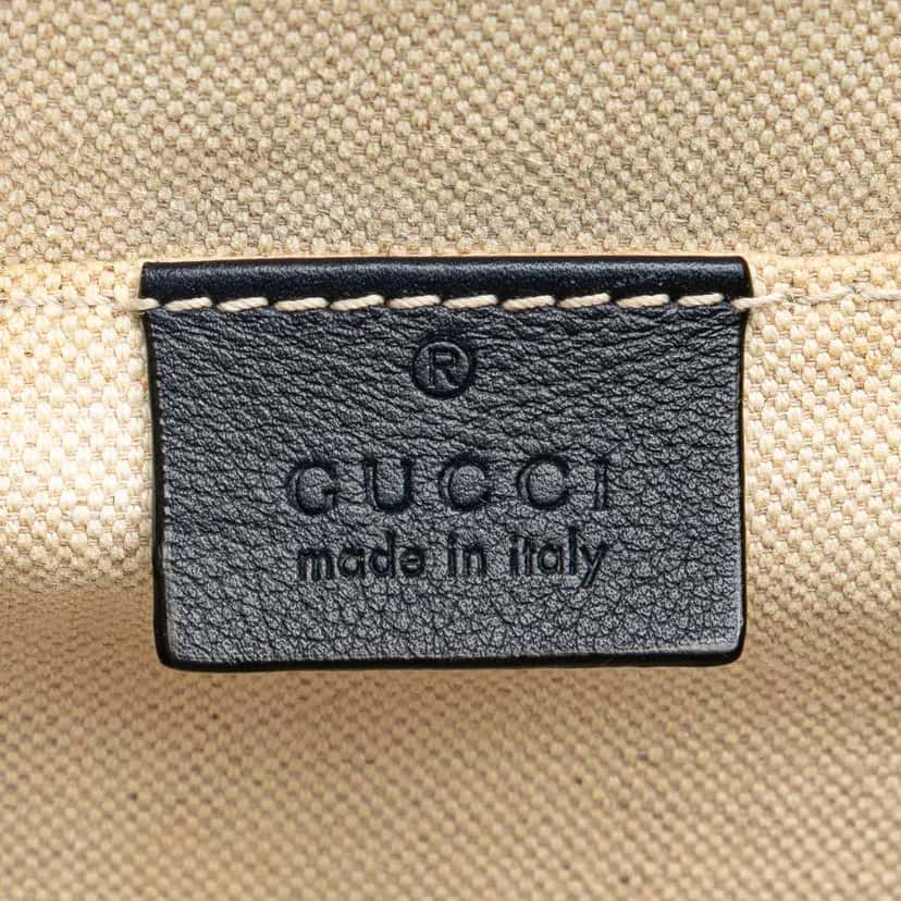 Gucci Medium Leather Bamboo Dionysus Web Satchel Blue Leather Good condition - Box View