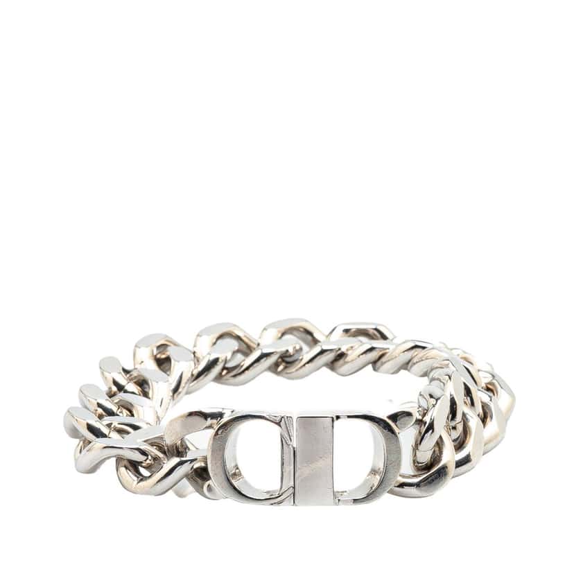 Dior Silver CD Logo Bracelet Silver Silver Good condition - Front View