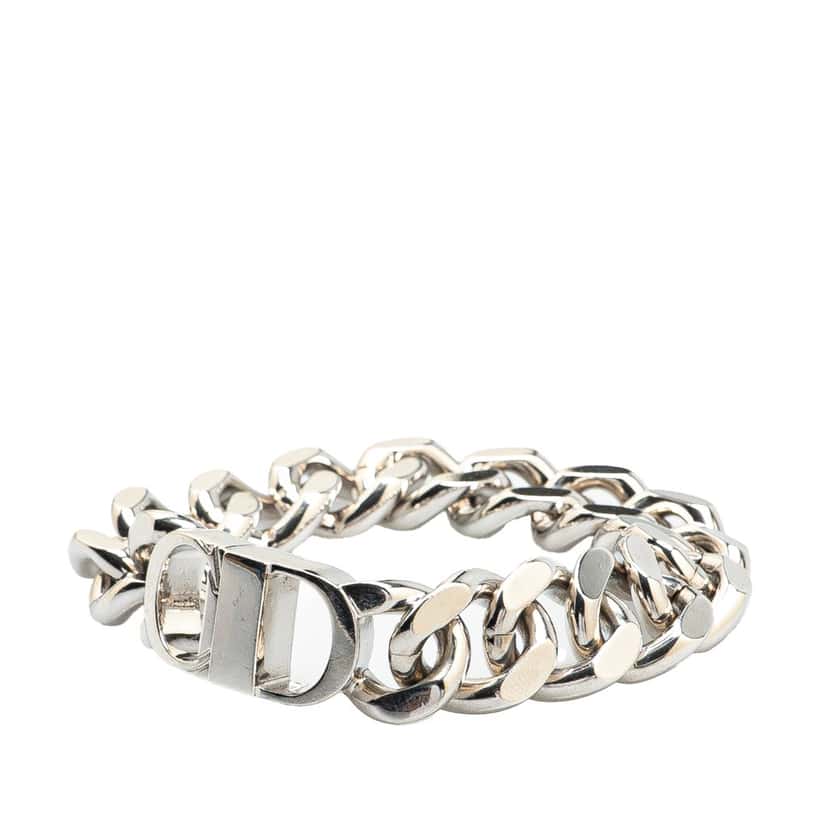 Dior Silver CD Logo Bracelet Silver Silver Good condition - Back View