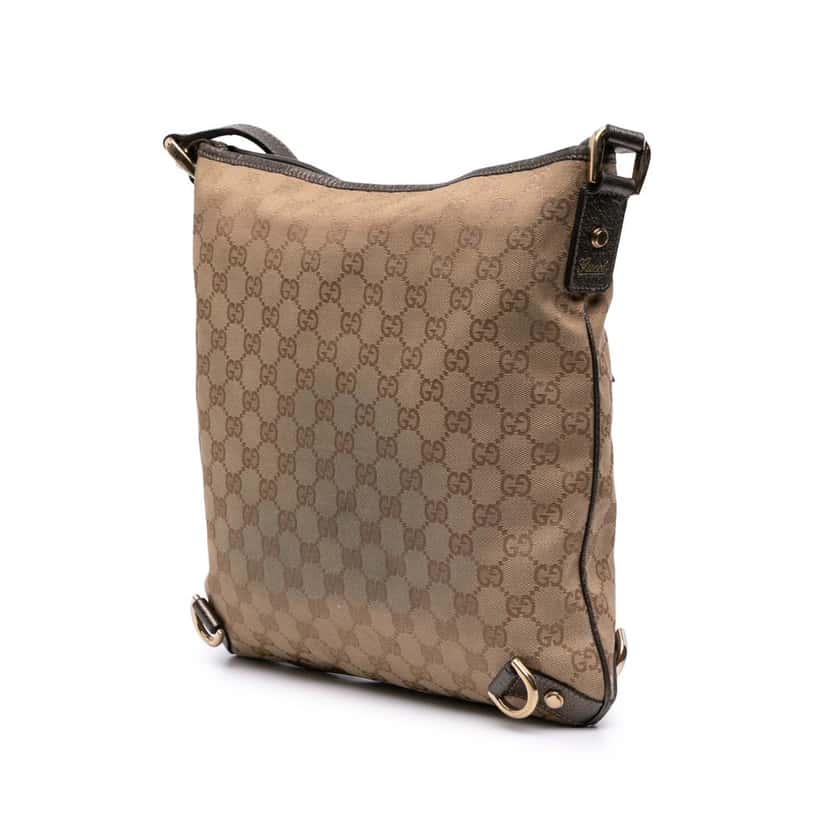 Gucci GG Canvas Abbey D Ring Crossbody Brown Canvas Good condition - Back View
