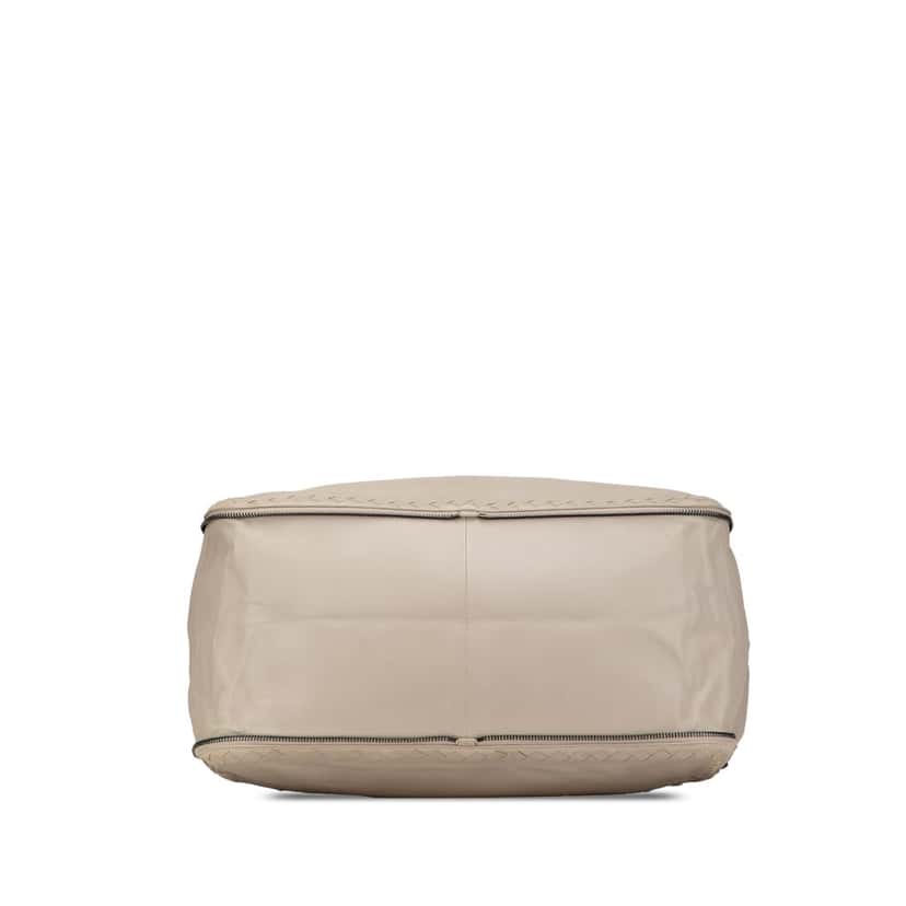 Bottega Veneta Leather Intrecciato Side Zip Tote Grey Leather Good condition - Inside View
